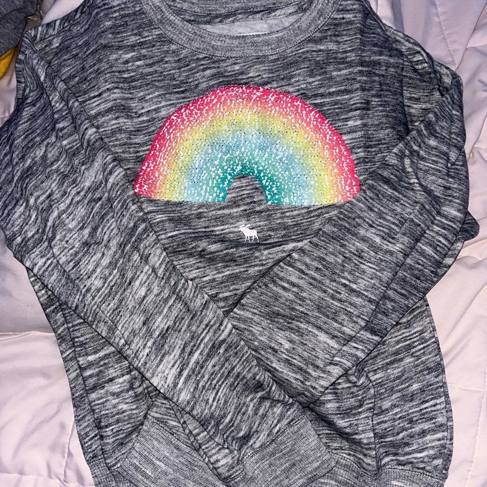 rainbow abercrombie kids sweater